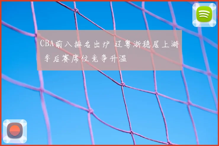 CBA前八排名出炉 辽粤浙稳居上游 季后赛席位竞争升温